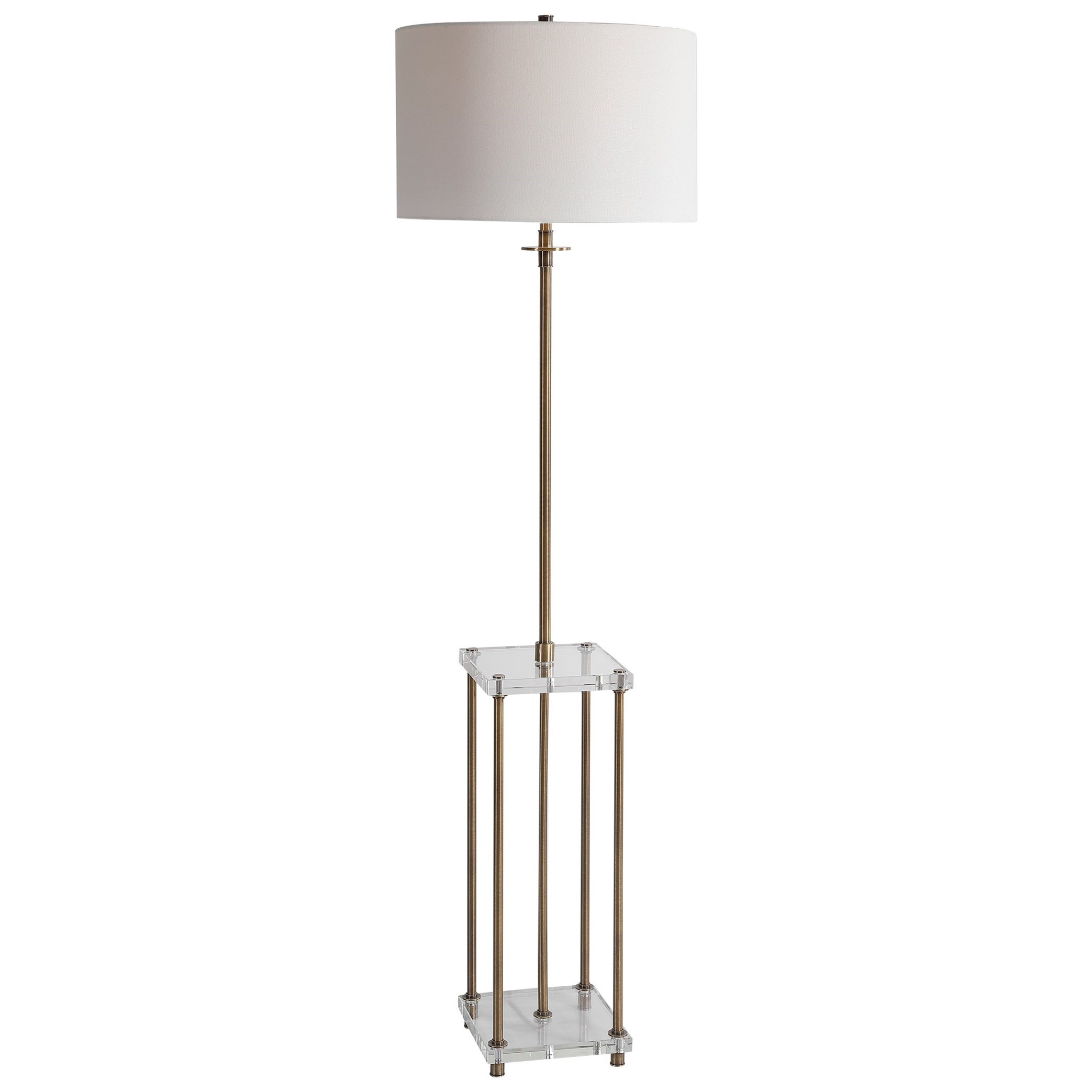 Uttermost Floor Lamps ALMFLR28415 Palladian Antique Brass Floor Lamp